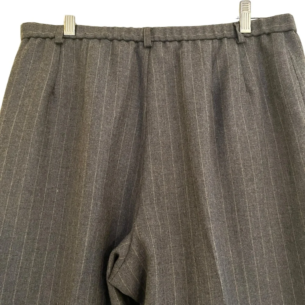 Pendleton Vintage Grey with Tan Pinstripe Virgin Wool Trouser 14